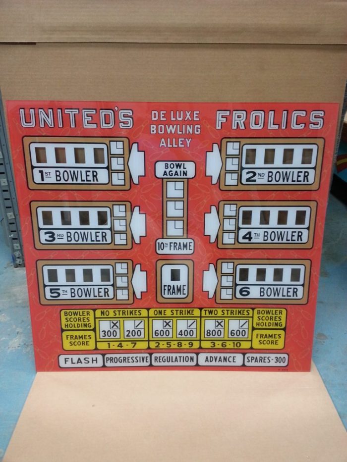 1961 United Frolics Upper Back Glass