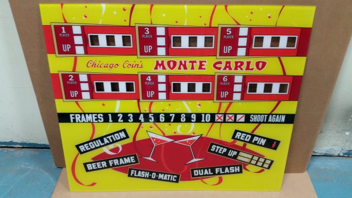 1971 Chicago Coin MONTE CARLO Upper Back Glass